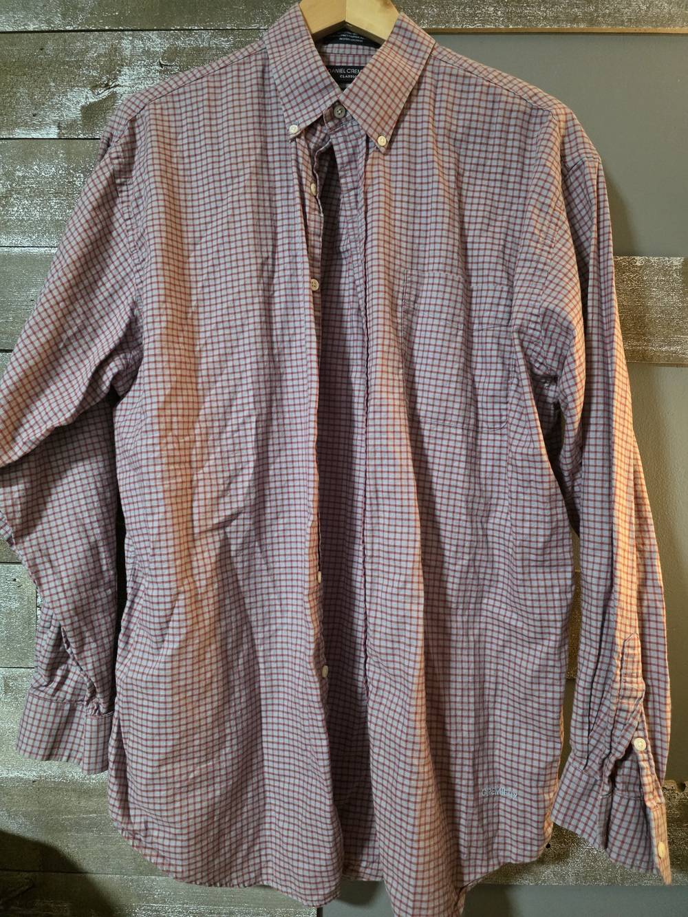 Daniel Cremieux Men's Button-Down Shirt in Red and Blue Plaid